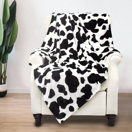 Cow Pattern Blanket for Cow Lovers, Cow Fleece Blanket for Boy and Girl