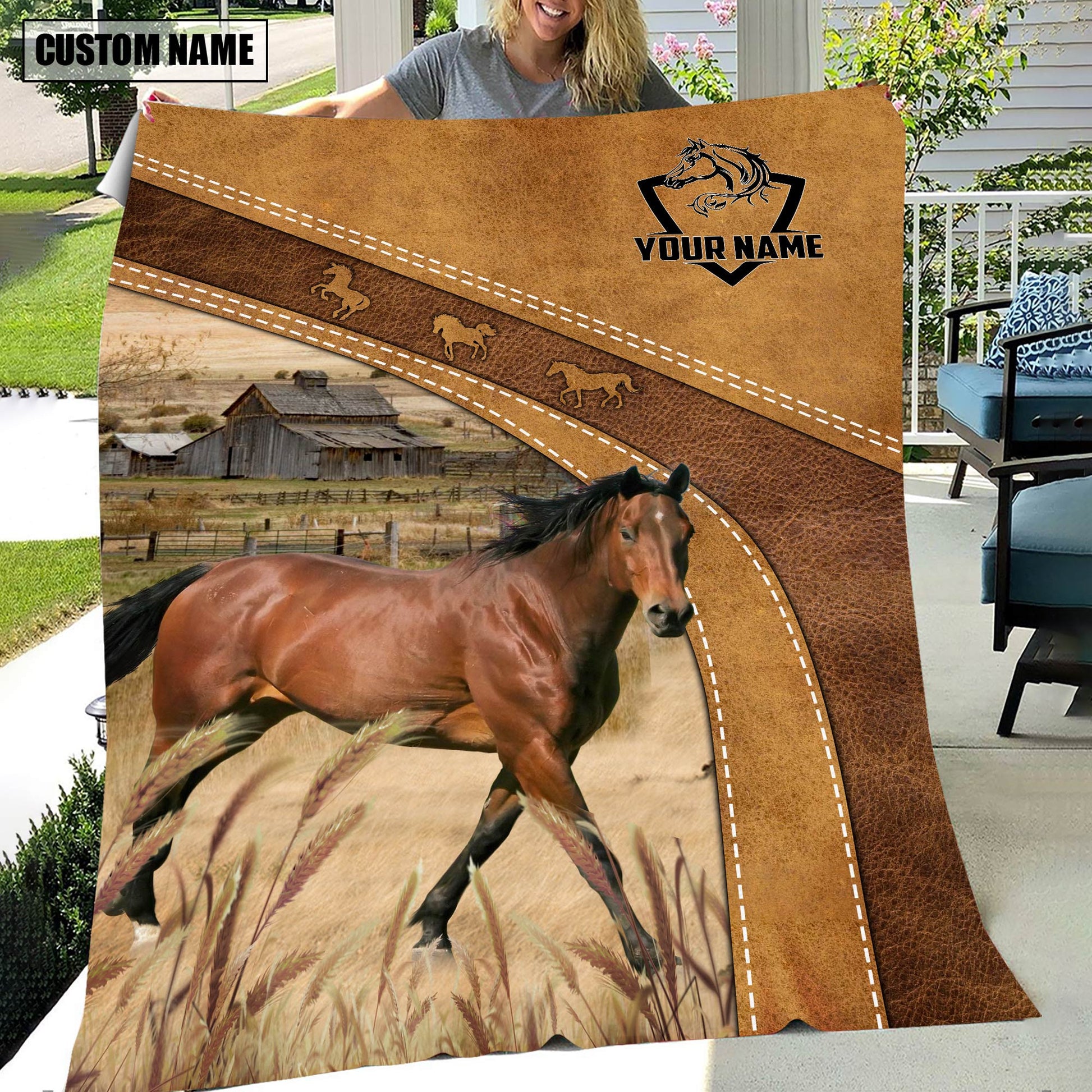 Dilypod Horse Custom Name Blanket Collection