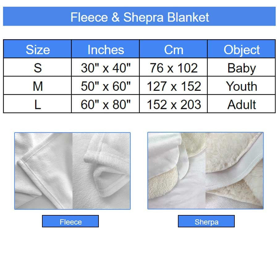 Customized Jersey Cattle Brocade Pattern Blanket for Men, Jersey Fleece, Sherpa Blanket for Him