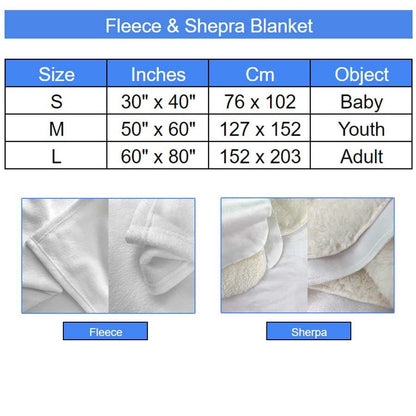 Customized Sheep Cattle In Field Farmhouse Blanket, Sheep Leather Pattern Fleece and Sherpa Blanket