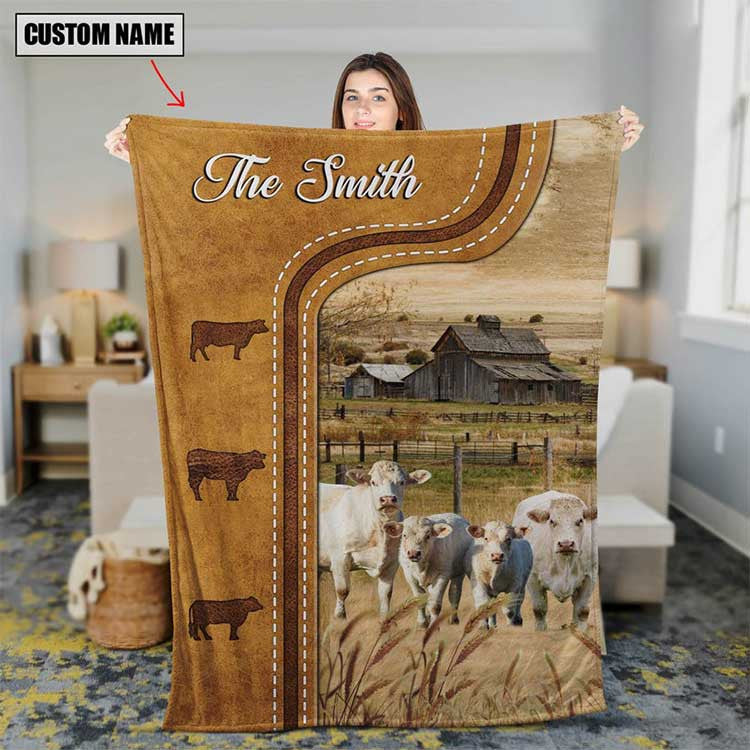 Dilypod Charolais Custom Name Blanket Collection