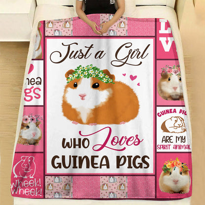 Funny Guinea Pig Face Vintage Throw Blanket for Guinea Pig Lovers Fleece Sherpa Blanket