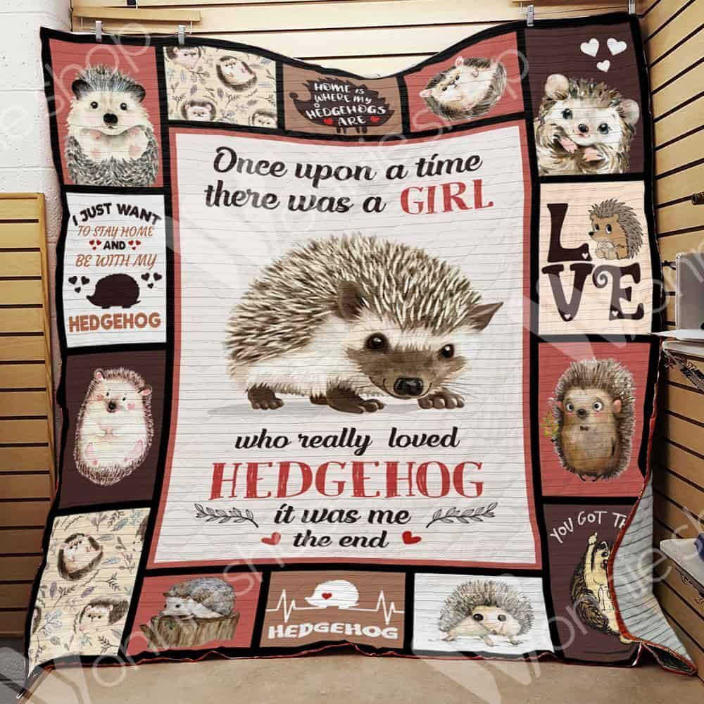 Funny Cute Hedgehog Sherpa Blanket for Daughter, Son who loves Hedgehog Throw Blanket